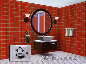 Sims 3 — MB-TileEleganca3 by matomibotaki — MB-TileEleganca3, elegant tile wall without decorations, matching the