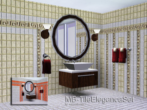 Sims 3 — MB-TileElegancaSet by matomibotaki — MB-TileElegancaSet, a tile wall and floor set, 6 wall variations and 3