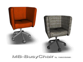 Sims 3 — MB-BusyChair by matomibotaki — MB-BusyChair, new office chair mesh with 2 recolorable ares, matching the -