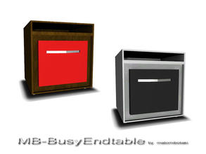 Sims 3 — MB-BusyEndtable by matomibotaki — MB-BusyEndtable, new endtable mesh with 3 recolorable areas, matching the -
