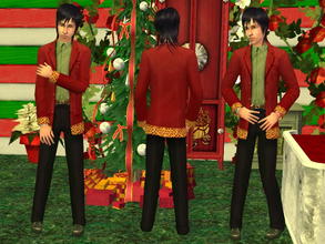 Sims 2 — Xmas Set 2011/13 - Suit by zaligelover2 — A holiday suit for AM.