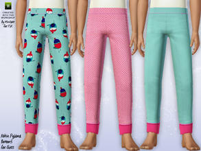 Sims 3 — Robin Pyjama Bottoms by minicart — These cute robin themed pyjama bottoms are sure to keep your girls warm