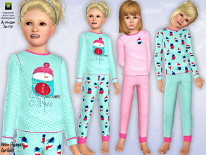 Sims 3 — Robin Pyjamas by minicart — These cute robin themed pyjamas are sure to keep your girls warm during those chilly