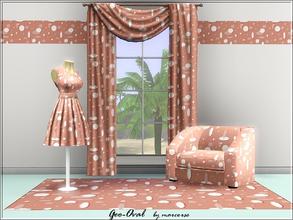 Sims 3 — Geo Oval_marcorse by marcorse — Geometric pattern: white on brown, oval and circle shapes.