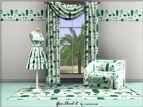 Sims 3 — Geo Oval2_marcorse by marcorse — Geometric pattern: white on green,oval and circle shapes.