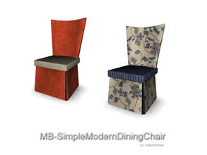 Sims 3 — MB-SimpleModernDiningChair by matomibotaki — MB-SimpleModernDiningChair, new dining chair mesh with chair cover