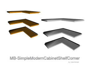 Sims 3 — MB-SimpleModernCabinetShelfCorner by matomibotaki — MB-SimpleModernCabinetShelfCorner, recolorable corner shelf