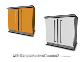 Sims 3 — MB-SimpleModernCounter2 by matomibotaki — MB-SimpleModernCounter2, new counter mesh with 2 doors, 3 recolorable