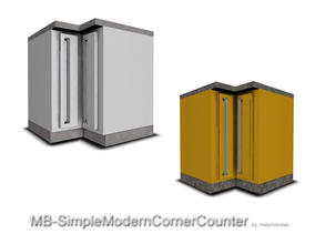 Sims 3 — MB-SimpleModernCornerCounter by matomibotaki — MB-SimpleModernCornerCounter, new corner counter mesh to fit the