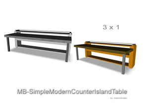 Sims 3 — MB-SimpleModernCounterIslandTable by matomibotaki — MB-SimpleModernCounterIslandTable, a counter island with 5