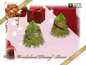 Sims 3 — decorated christmas tree 2 table winter wonderland by jomsims — decorated christmas tree 2 table winter wonder