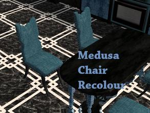 Sims 2 — Medusa Kitchen - Chair Recolour by staceylynmay2 — Soft blue chair with black legs. 