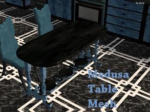 Sims 2 — Medusa Kitchen - Dining Table Mesh by staceylynmay2 — This is the mesh. Black and blue marble. :)