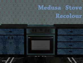 Sims 2 — Medusa Kitchen - Stove Recolour by staceylynmay2 — Blue and black stove recolour, Thanks to ATS2 for stove mesh