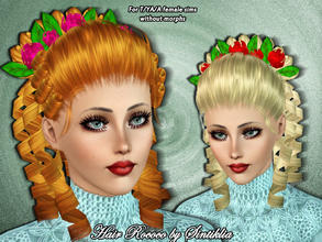 Sims 3 — Sintiklia - Female hair Rococo by SintikliaSims — For T/YA/A female sims 2 variants in category hair with hat