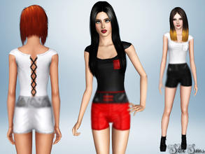 Sims 3 — Lady Rock top by StarSims — The perfect outfit for your rocker sims. Pocket,open back. -recolorable -CAS and