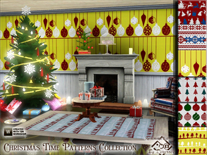 Sims 3 — Christmas Time Patterns by Devirose — A set of patterns recolorable for Christmas,you can find them in the