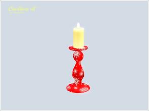Sims 3 — Candle red snowflake v01 by Severinka_ — Christmas set III Functional medium candle in red candlestick. Decor
