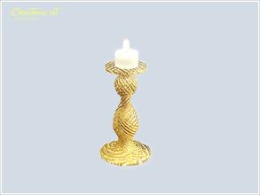 Sims 3 — Candle gold v02 by Severinka_ — Christmas set III Functional short candle in gold candlestick. Decor for the New
