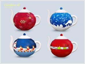 Sims 3 — Christmas Teapot by Severinka_ — Christmas set III Teapot of the Christmas service. 4 variants of drawing, 1