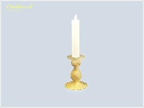 Sims 3 — Candle gold v03 by Severinka_ — Christmas set III Functional long candle in gold candlestick. Decor for the New