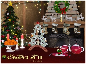 Sims 3 — Christmas set III by Severinka_ — Set decor for Christmas and New Year. 22 items. Decorate your Sims' home for