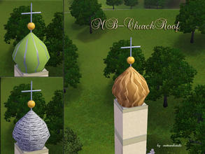 Sims 3 — MB-ChurchRoof by matomibotaki — MB-ChurchRoof, new deco roof mesh, with 3 recolorable areas and 2 variations