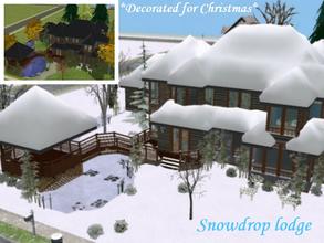 Sims 2 — Snowdrop Lodge by luckylibran242 — Get your sims all festive for christmas! This weather proof lodge features