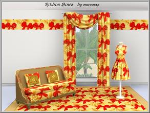 Sims 3 — Ribbon Bows_marcorse by marcorse — Pattern Themed: red and gold ribbons and bows