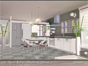 Sims 3 — One Room Living - Kitchen & Dining by ung999 — This Kitchen and Dining set is the third part of One Room