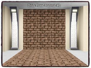 Sims 3 — Brick Wood_Pattern (*01*) by Xodess — This brick material is part of my 'BRICK WOOD SET (*00*)', which can be