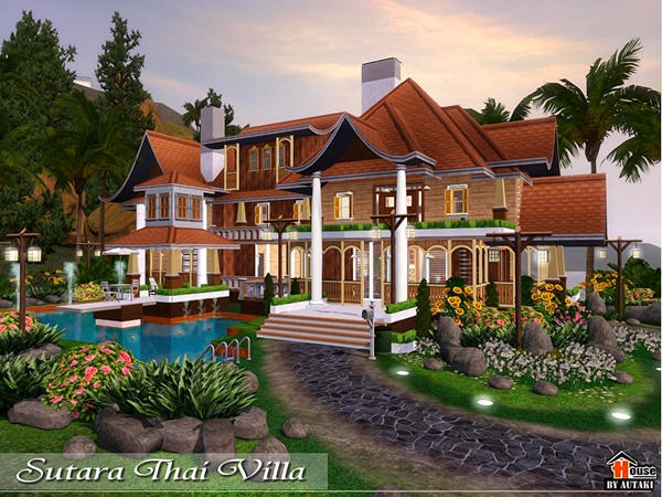 Sims 3 — Sutara Thai Villa by autaki — Sutara Thai Villa Thai house style. Medium house for your simmies. Nature