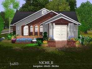 Sims 3 — Niche II by trin3032 — A starter with room to grow! The Niche II is a bungalow-style house on a 20x20 lot. 2br