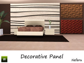 Sims 3 — Decorative Panel by Neferu2 — Collection of three panels of modern style and recolorables. By Neferu_TSR