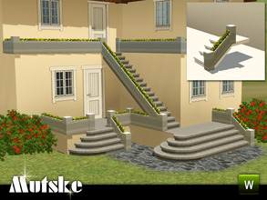 Sims 3 — Matching Railing Future Planter by Mutske — Matching Railing for the EA Fences. 2 Recolorable parts. Made by