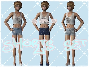 Sims 2 — Shorts set by Nita_hc — -3 shorts by Nita_hc. -Mesh: Bloom_Marvine