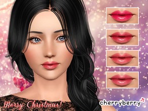 Sims 3 — Berry lipgloss by CherryBerrySim — Juicy berry lipgloss for female sims. Teens to Elder with three recolorable