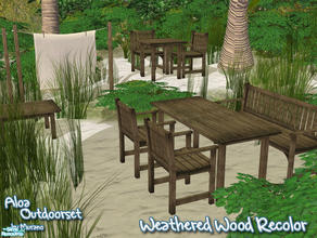 Sims 2 — Aloa - Weathered Wood Recolor by Murano — Weathered wood recolors for the Aloa Outdoorset. You need to download