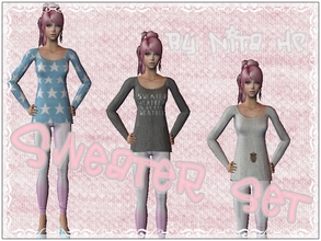 Sims 2 — Sweater set by Nita_hc — -3 sweaters by Nita_hc. -1 mesh by Gelydh_AF.
