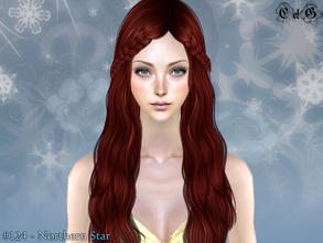 Sims 2 — Northern Star - Dark Red by Cazy — Hairstyle for female, young adult~elder