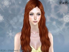 Sims 2 — Northern Star - Orange by Cazy — Hairstyle for female, young adult~elder
