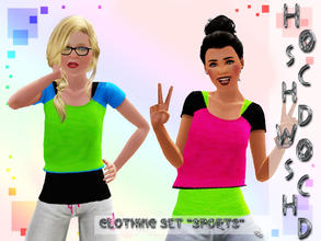 Sims 3 — teen_female_top_sports by hoschdwoschd2 — a cropped t-shirt with top beneath for female teenagers