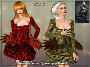 Sims 3 — Sintiklia - Dress Podium Queen by SintikliaSims — Dress have 2 variants, 2nd(red) is more good more for using