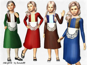Sims 3 — Sonata77 child girl 13 by Sonata77 — Your little girls will appreciate this dress with a lacy apron and a collar