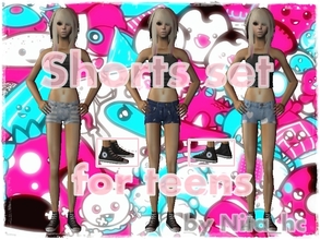 Sims 2 — Shorts set for TEENS by Nita_hc — - 3 shorts by Nita_hc