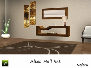 Sims 3 — Neferu Altea Hall Set TSR by Neferu2 — Modern set designed especially for the hall but that can be used in any