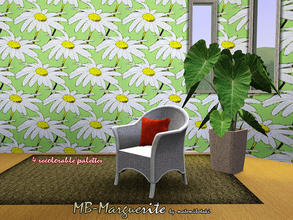 Sims 3 — Marguerite by matomibotaki — Floral pattern with 4 recolorable palettes, to find under - Theme -, by