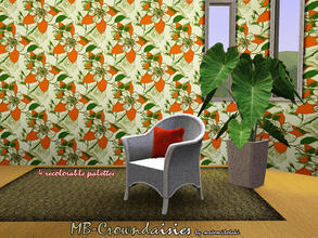 Sims 3 — Crowndaisies by matomibotaki — Floral pattern with 4 recolorable palettes, to find under - Theme -, by