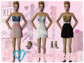 Sims 2 — I &#9829; dresses by Nita_hc — -3 dresses by Nita_hc. -1 mesh by Yana.