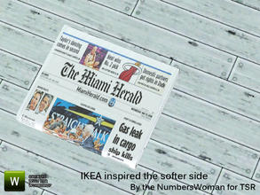 Sims 3 — Ikea Inspired The Softer Side Living Ottoman newspaper by TheNumbersWoman — Inspired by Ikea, Priced reasonbly